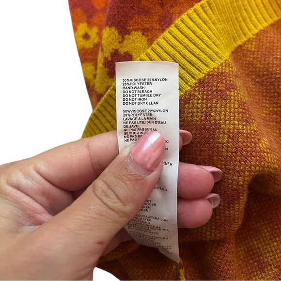 Nasty Gal Floral V Neck Collar Knitted Mini Dress‎ - Picture 9 of 12